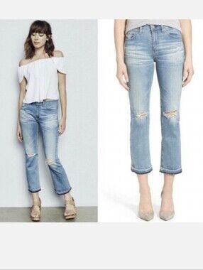 Adriano Goldschmied The Jodi Crop High-rise Slim Flare Crop
